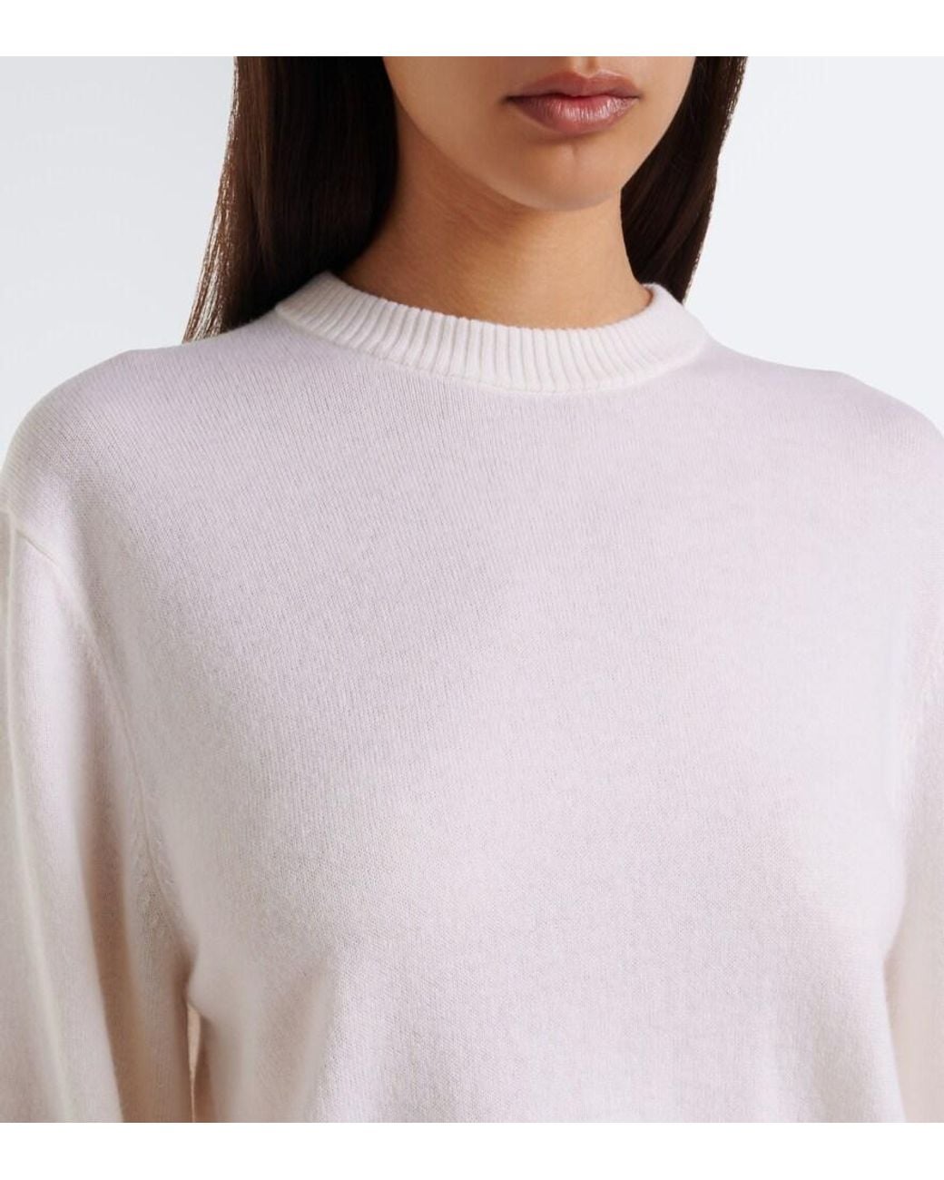 Coperni White Belted Wool And Cashmere Sweater Dress