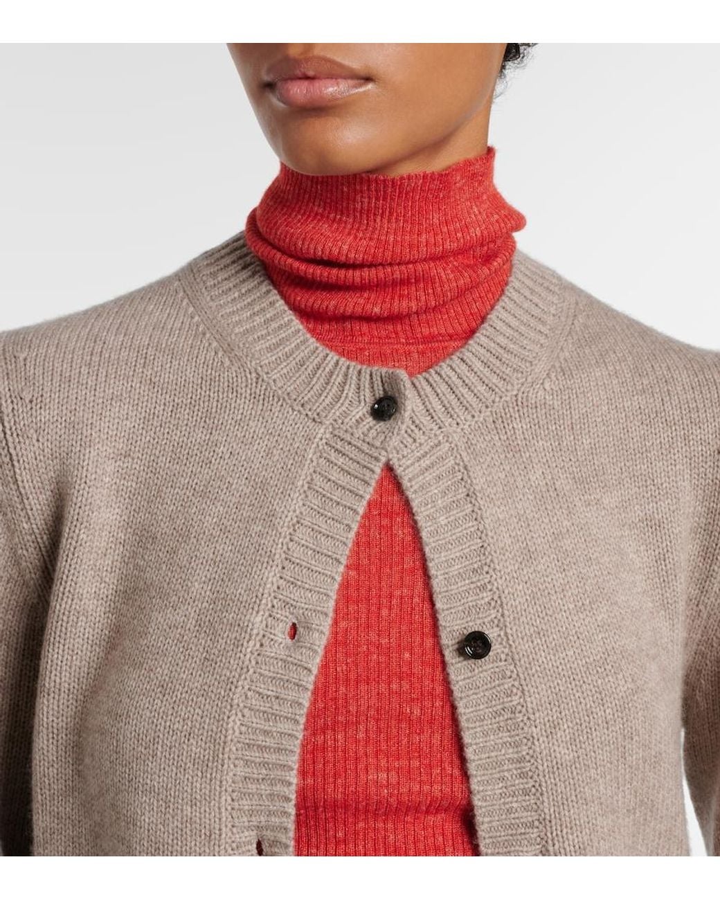 Jardin Des Orangers Natural Wool And Cashmere Cardigan