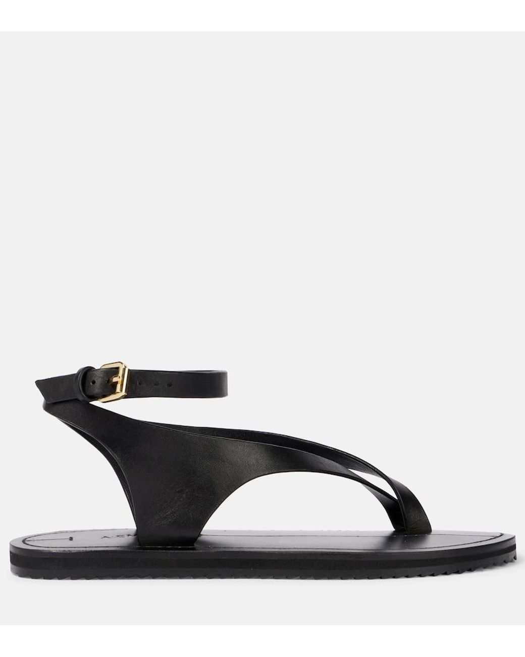 A.Emery Black Millar Leather Sandals