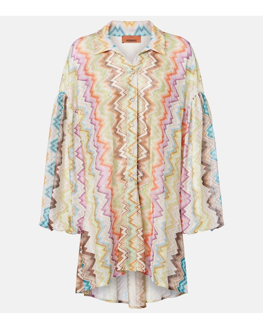 Missoni White Oversize-Hemd Zigzag