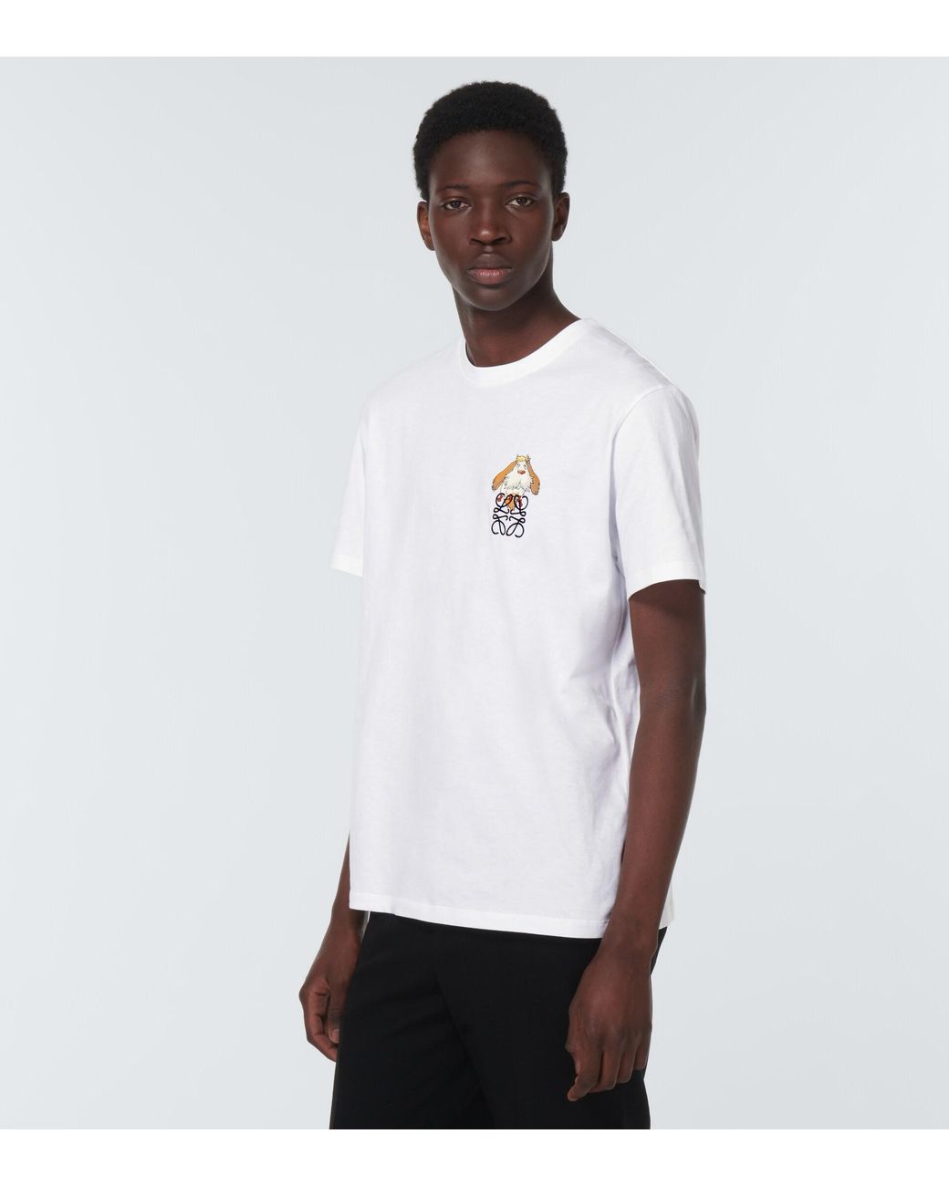 Loewe X Howl's Moving Castle Heen Embroidered Cotton T-shirt in