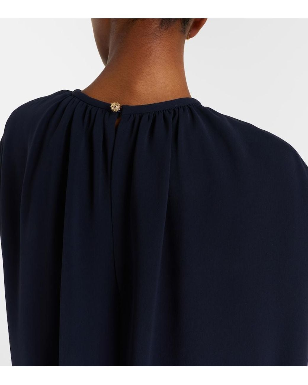 Max Mara Blue Elegante Cady Top