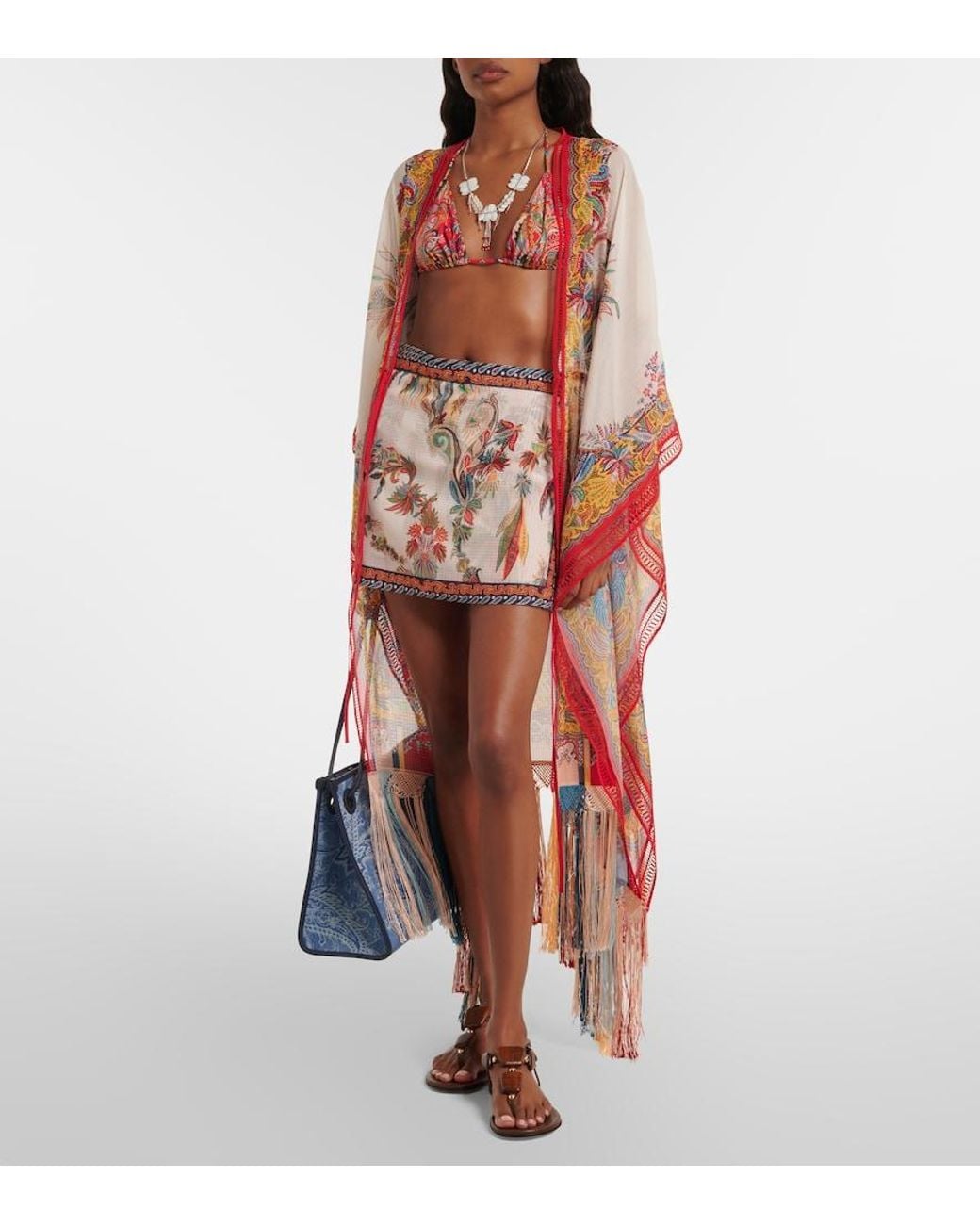 Etro Multicolor Paisley Wrap Skirt