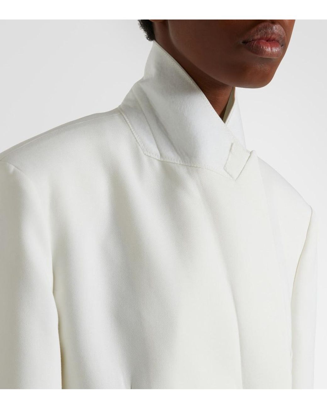 Frankie Shop White Newark Double-Breasted Blazer