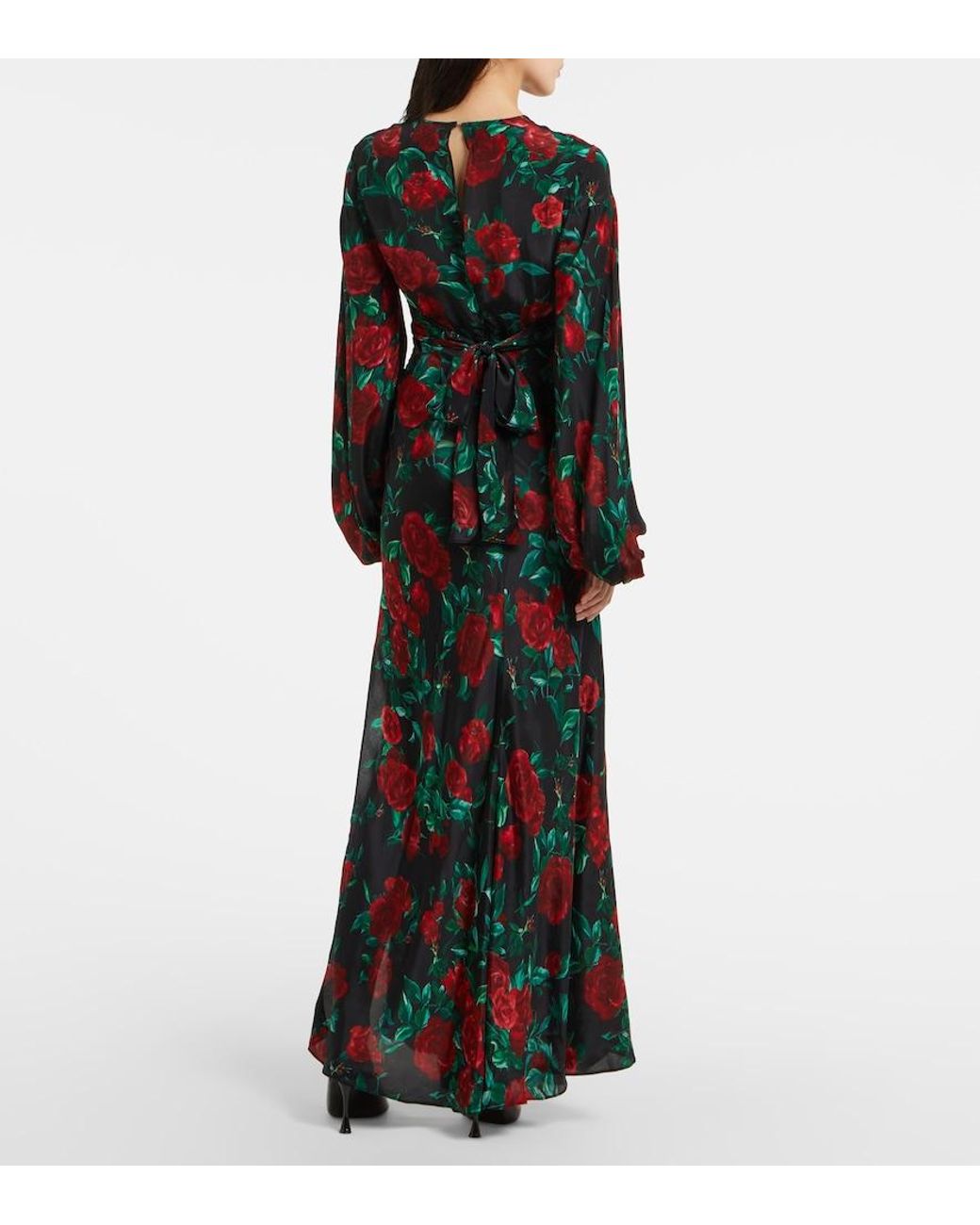 Alexandra Miro Black Eleanor Floral Maxi Dress