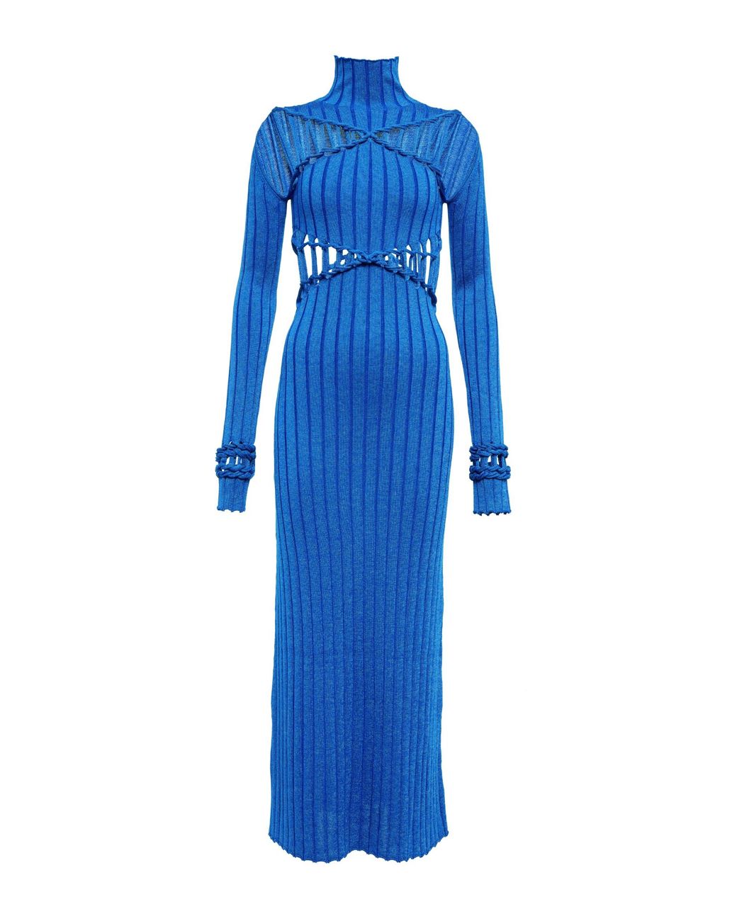 Title: Dion Lee X Braid Ribbed-knit Midi Dress in Blue | Lyst