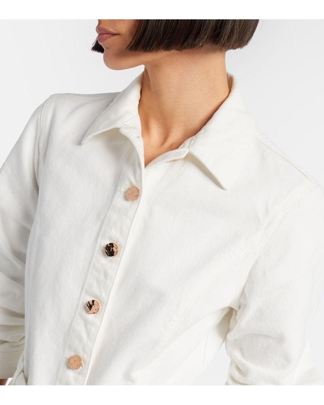 Gabriela Hearst White Delyth Cotton And Linen Maxi Dress