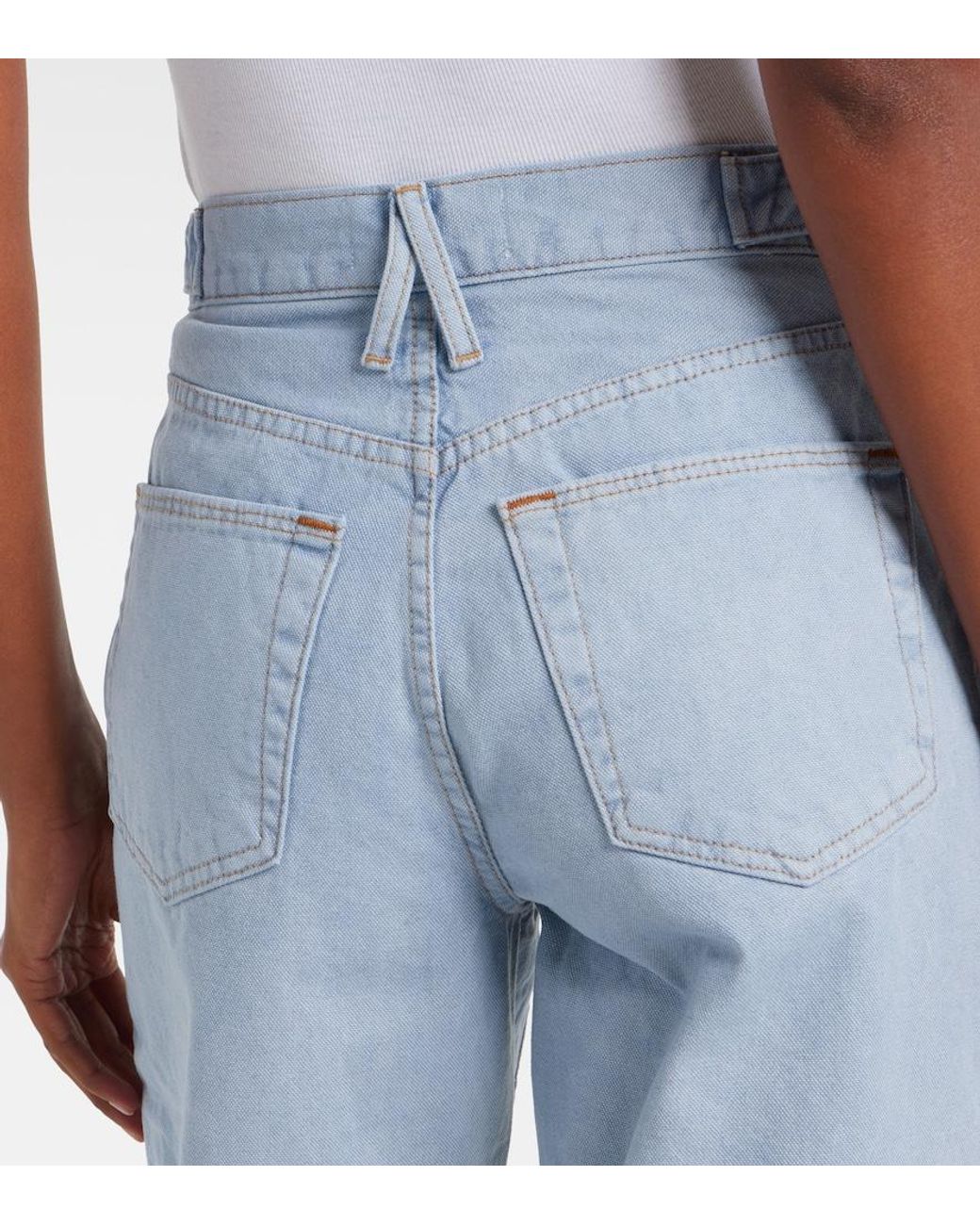SLVRLAKE Denim Blue Cassie Wide-Leg Jeans