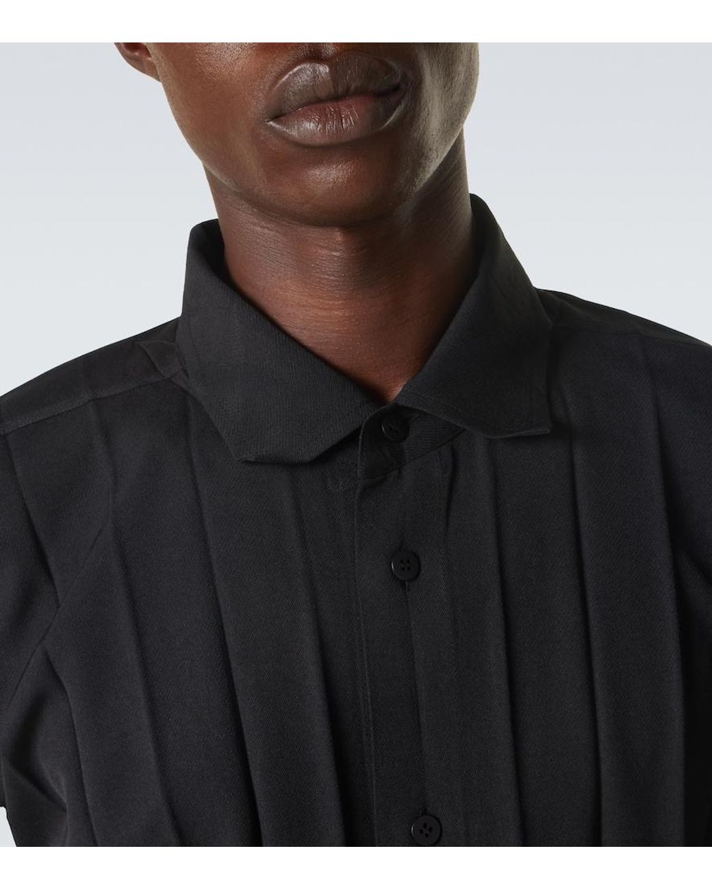 Homme Plissé Issey Miyake Black Edge Ensemble Pleated Shirt for men