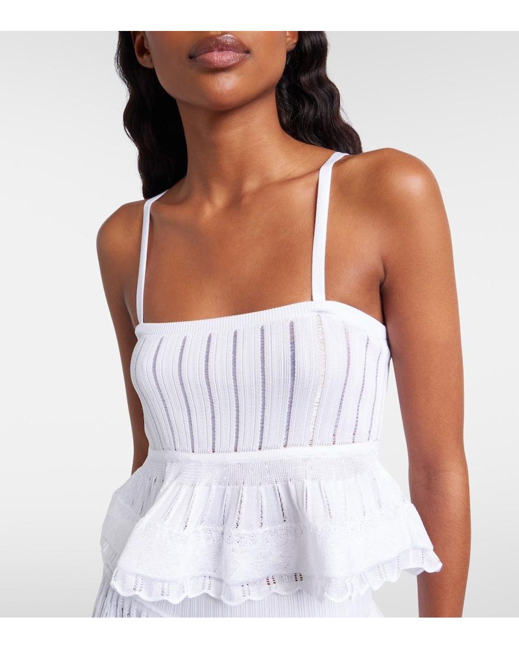 Alaïa White Knitted Top
