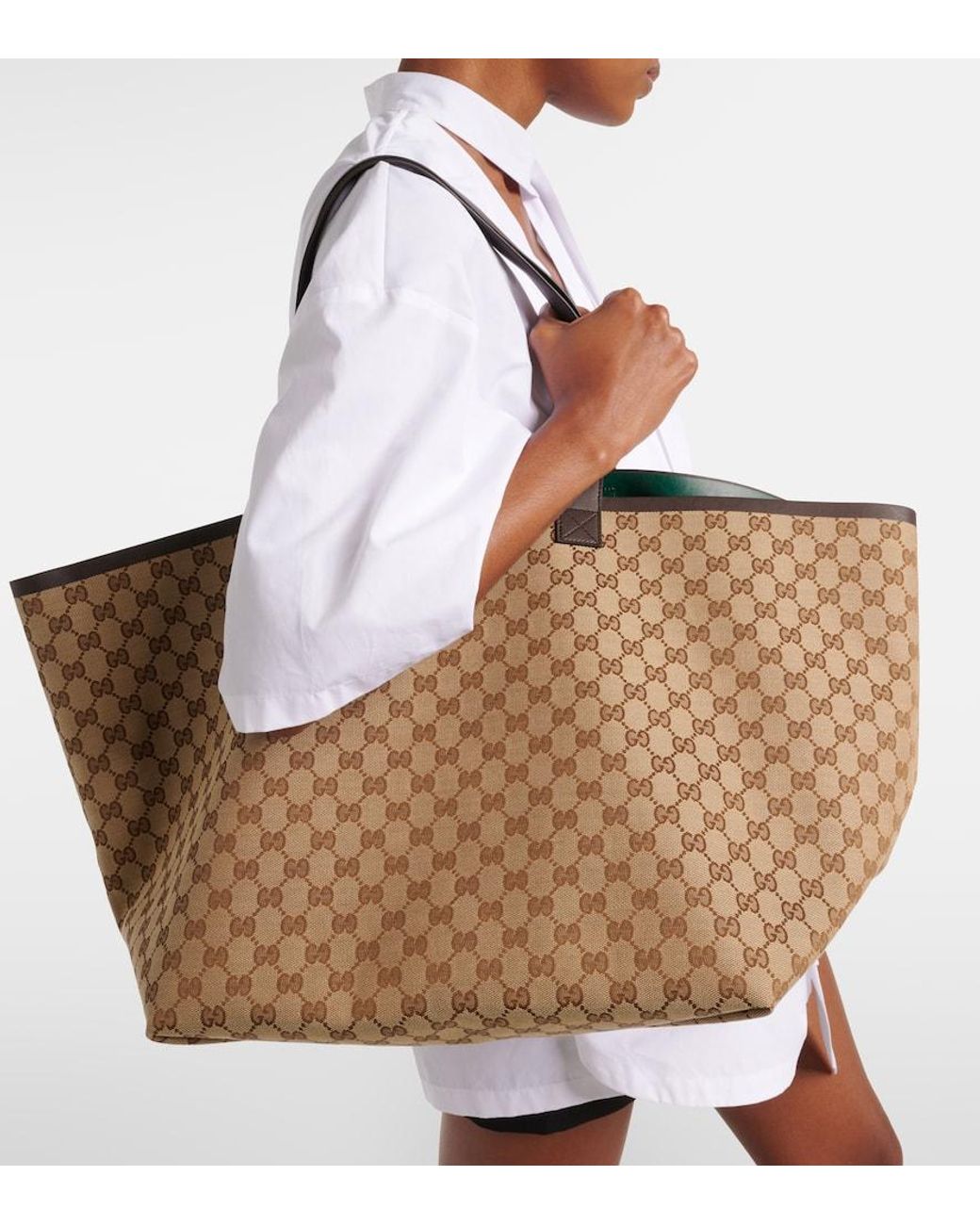Gucci Totissima Gg Canvas Large Tote Bag in Brown | Lyst