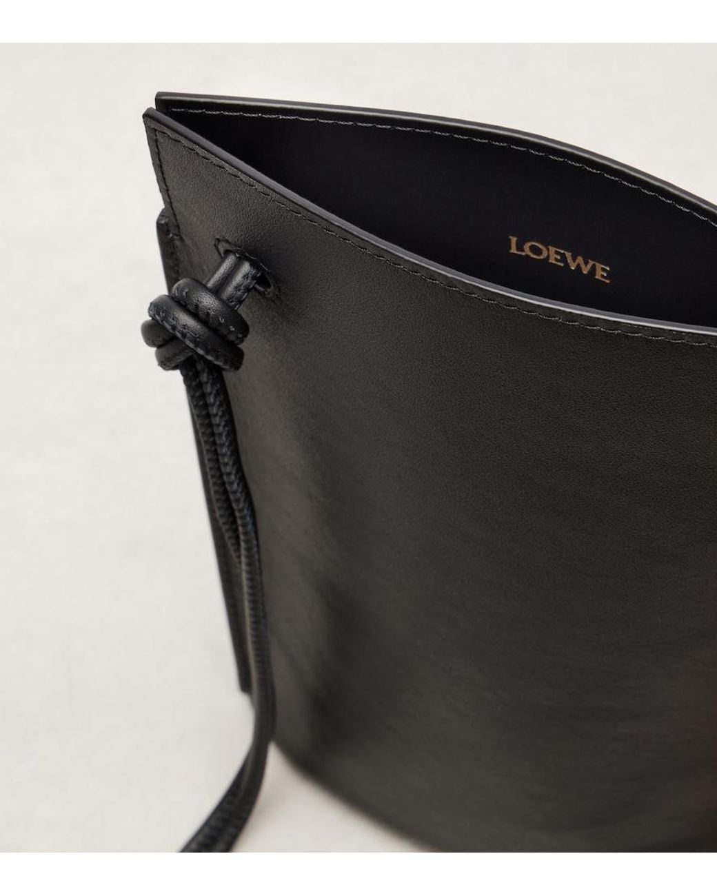 Loewe Black Pebble Dice Leather Pouch