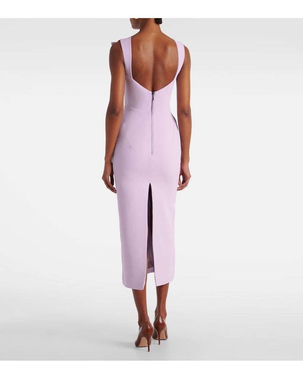 Abito Midi Singular di Maticevski in Pink