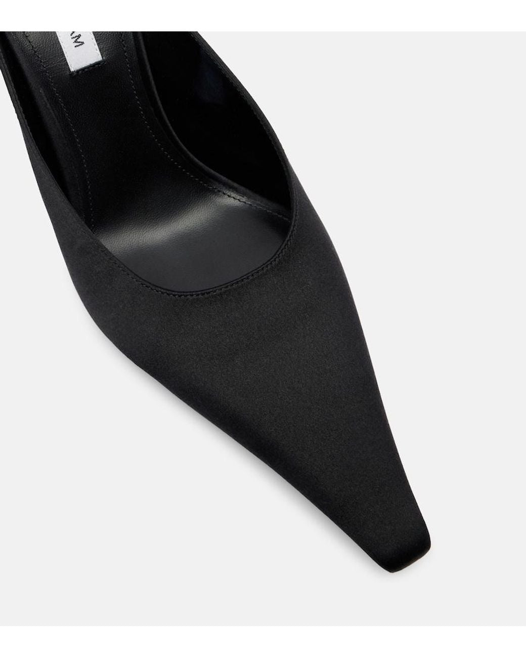 Victoria Beckham Black Sloan Satin Mules