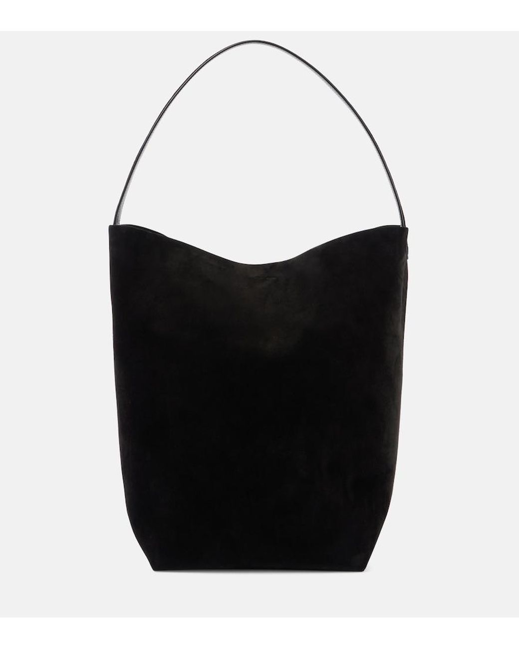 The Row Black Tote Bag N/S Park Large Aus Veloursleder