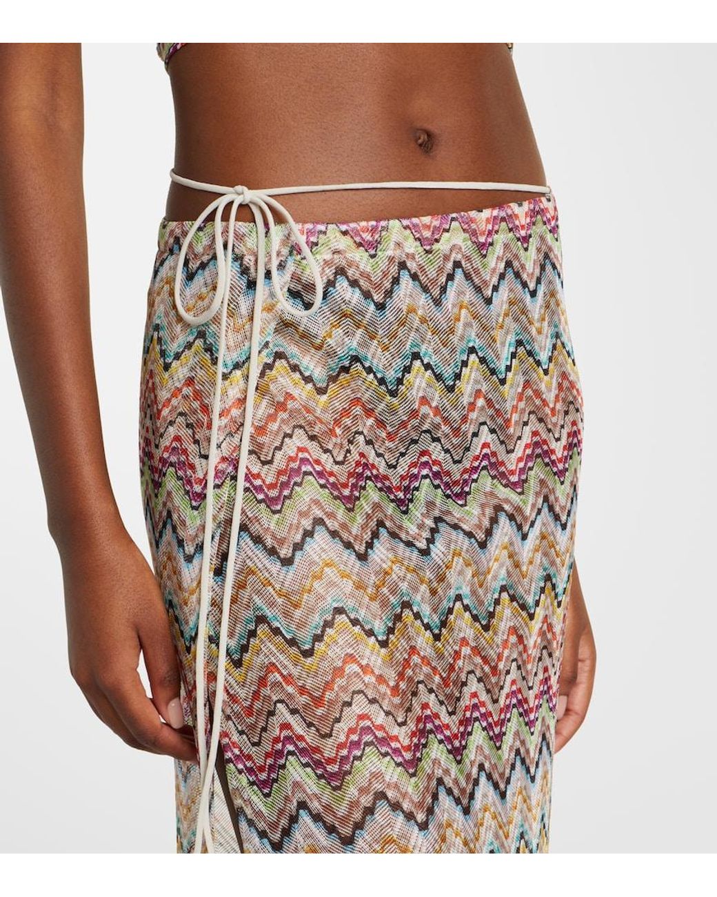 Missoni Natural Zigzag Mesh Beach Cover-Up