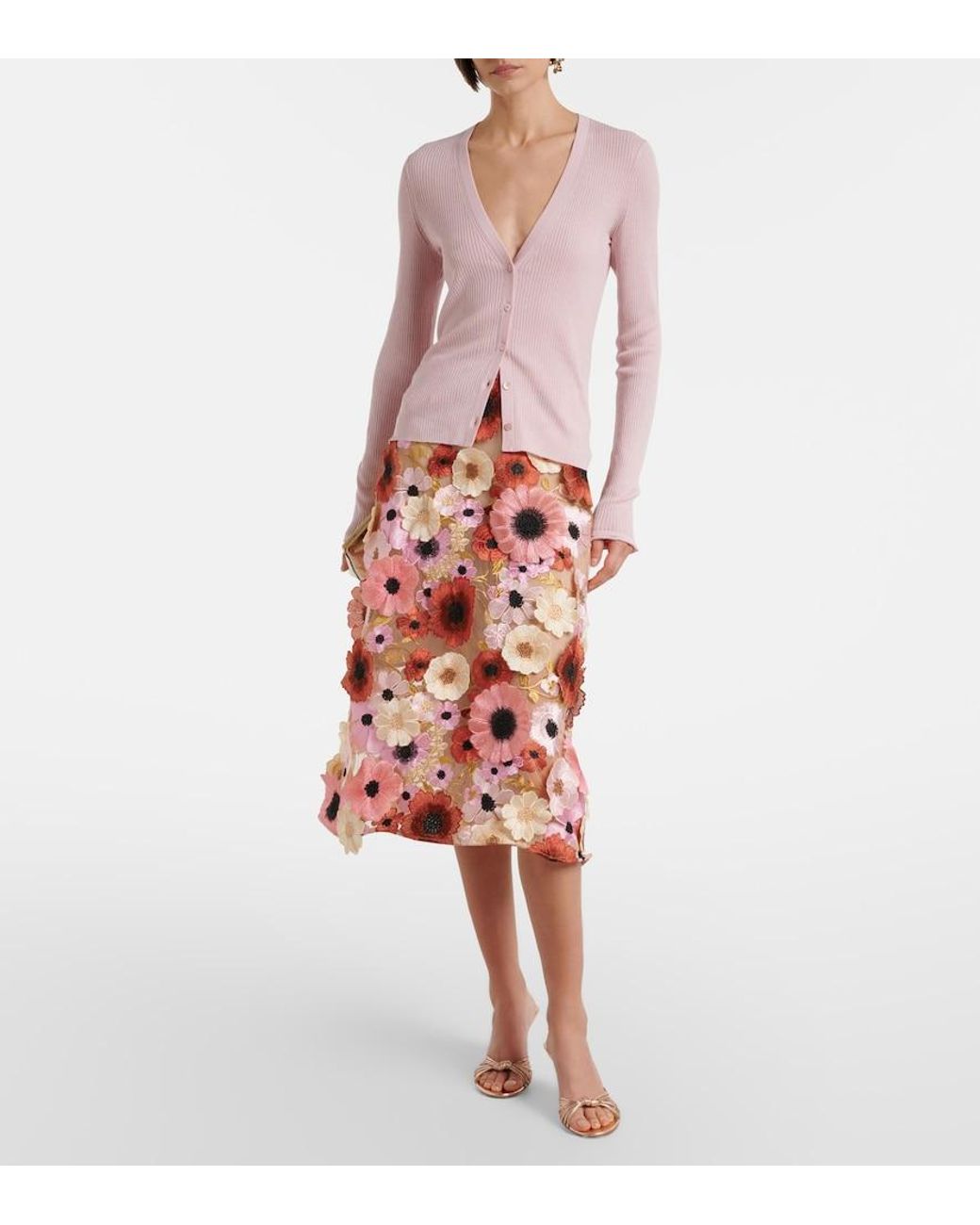 Dorothee Schumacher Pink Refined Essentials Wool And Cotton Cardigan