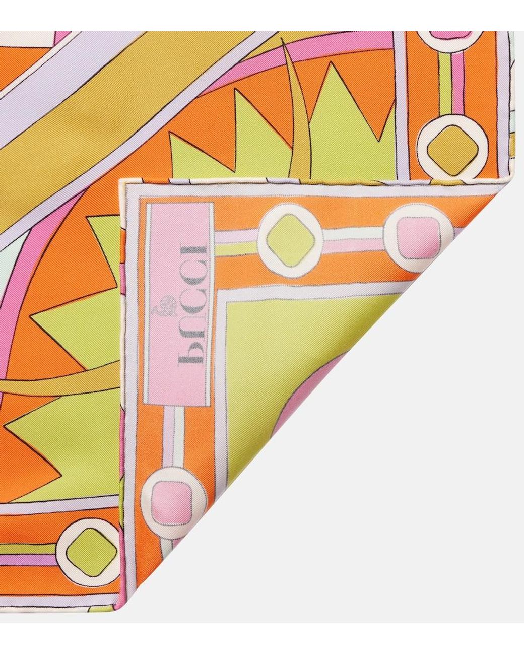 Emilio Pucci Multicolor Vivara Silk Twill Scarf