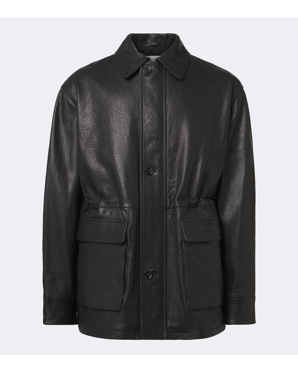 Arma Black Mavis Leather Jacket for men