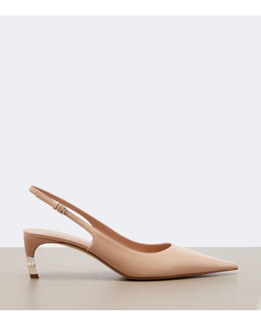 Gucci Pink Castello Leather Slingback Pumps