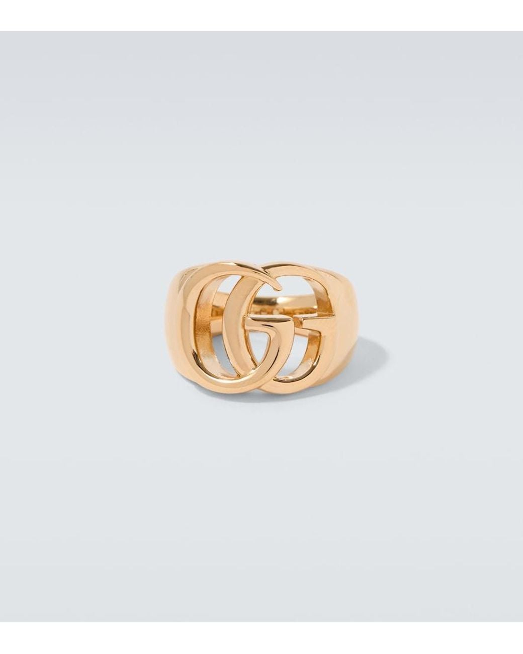 Gucci Metallic Gg Marmont Ring for men