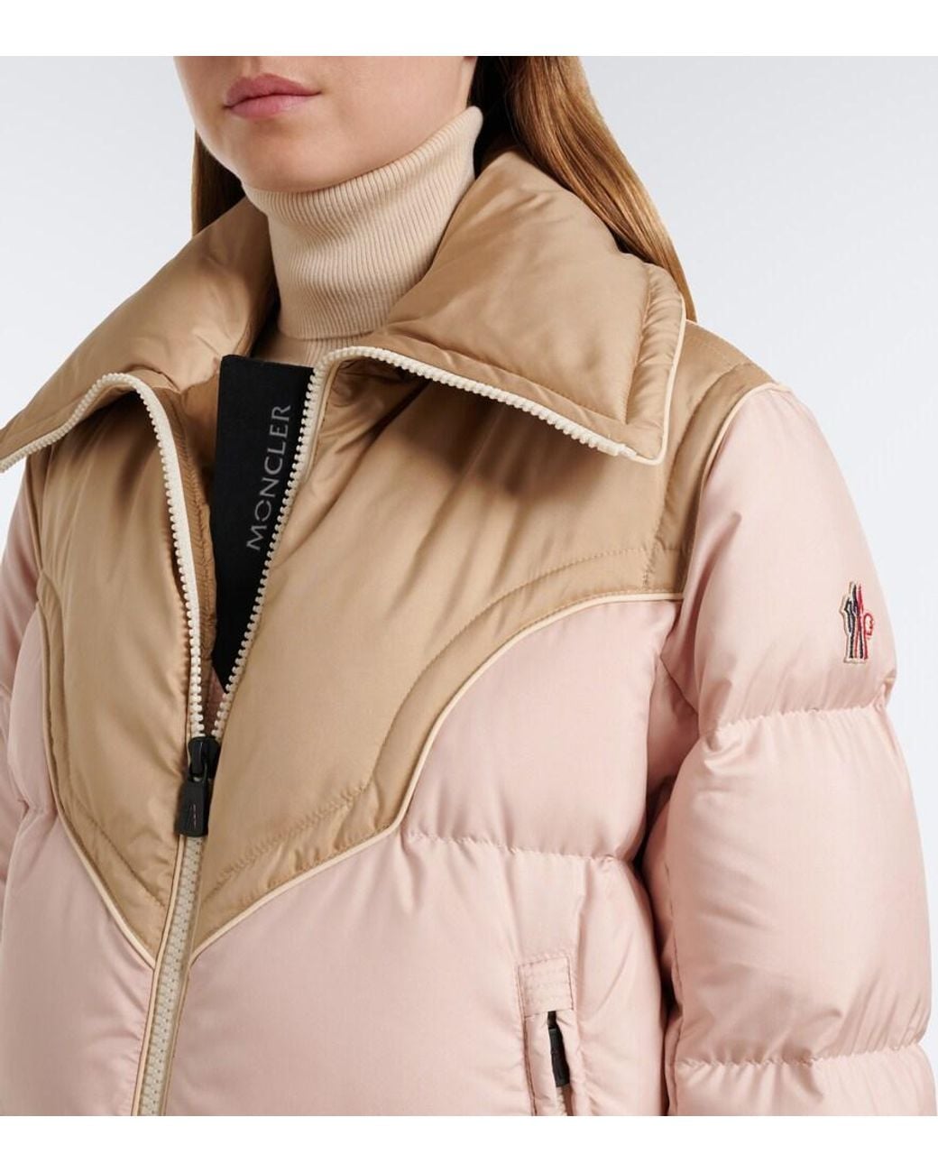 Moncler Natural Quilted Down Ski Jacket