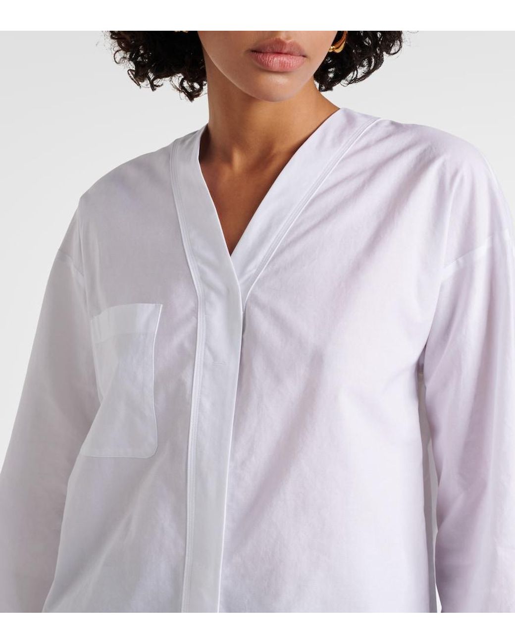 Top Yole De Algodon Max Mara de color White