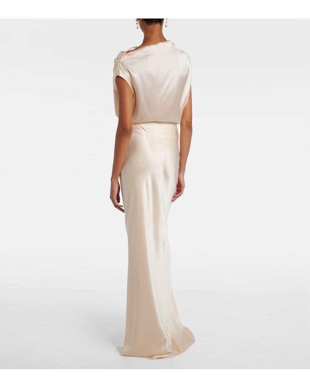 The Sei Natural Silk Satin Maxi Skirt