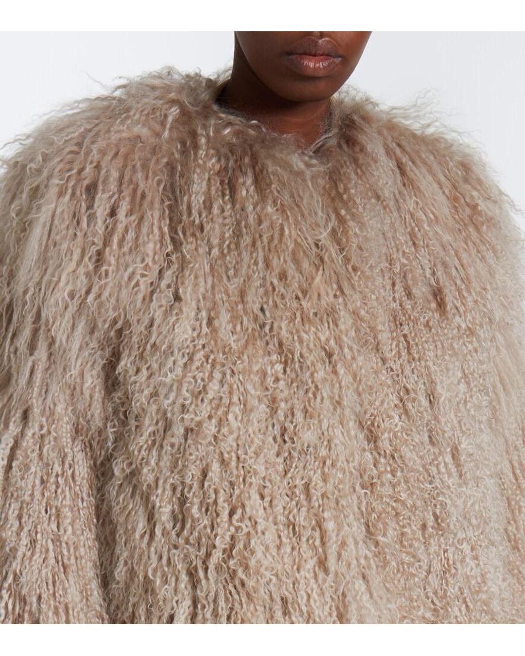 Yves Salomon Natural Shearling Coat