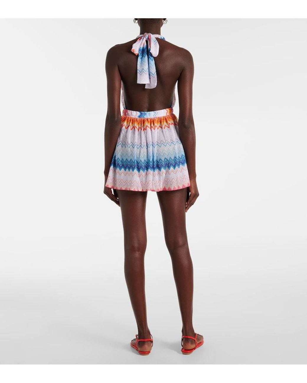 Missoni Multicolor Zigzag Halterneck Romper