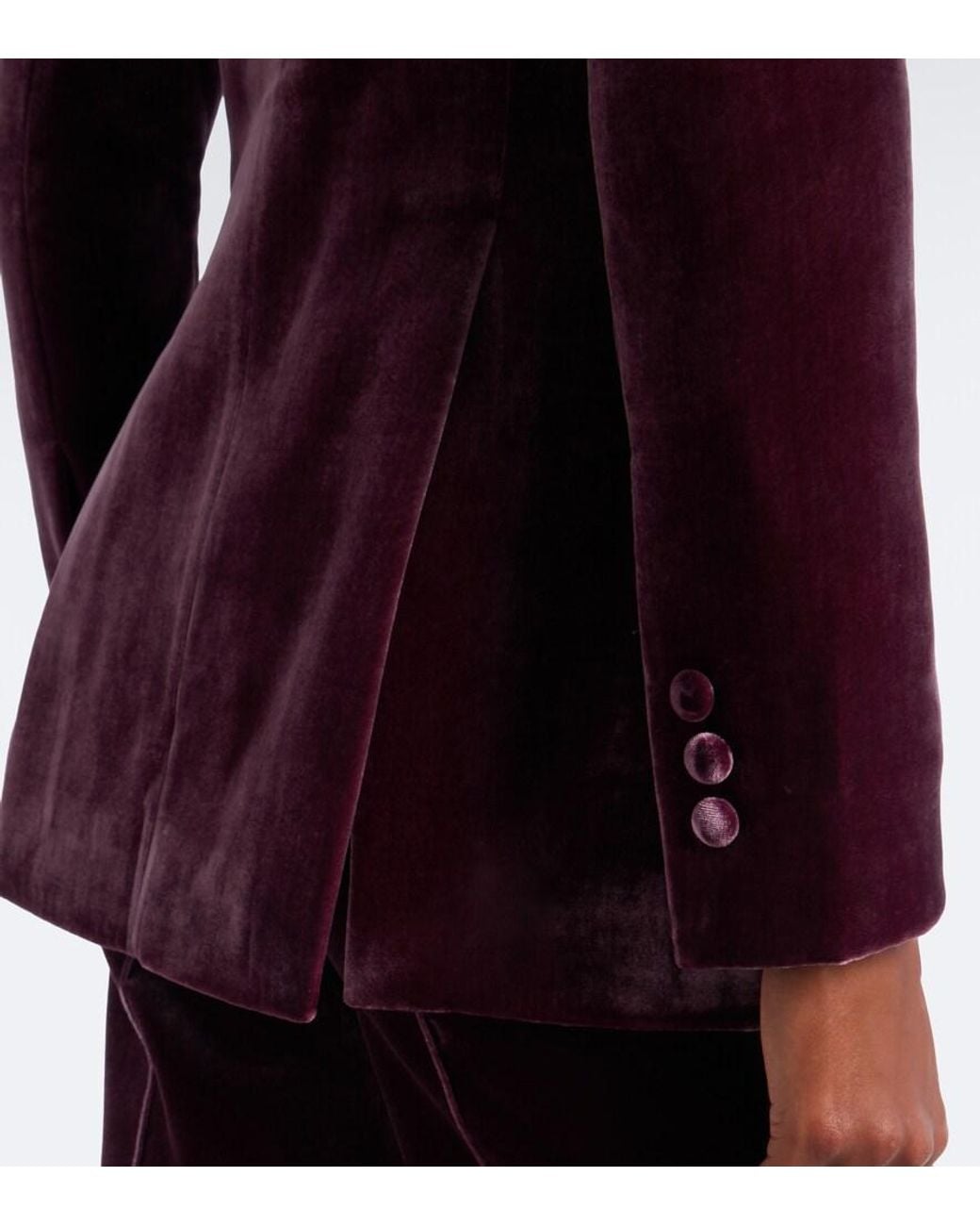Elie Saab Purple Floral-Applique Silk-Blend Velvet Blazer