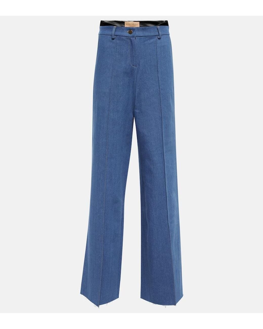 AYA MUSE Blue Ule Low-rise Denim Pants