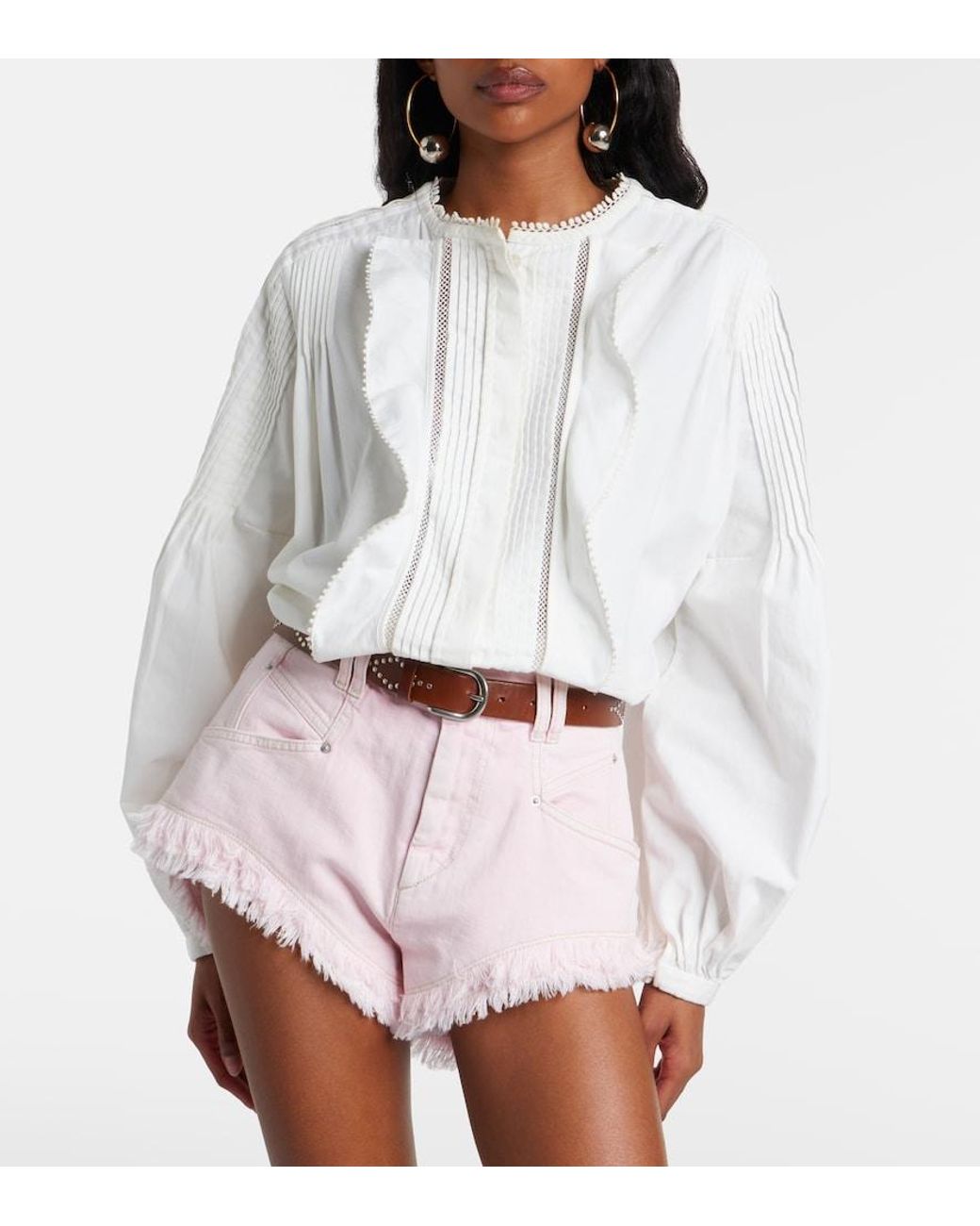 Isabel Marant Pink Eneidala Denim Shorts