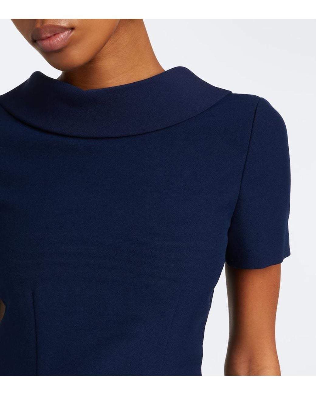 Roland Mouret Blue Crepe Gown