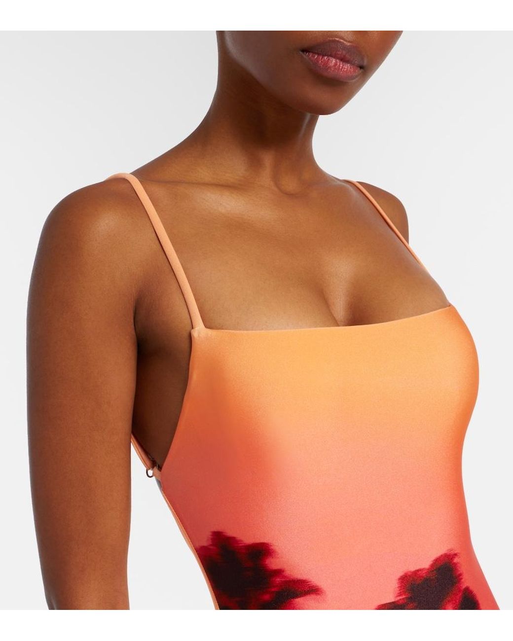 Jonathan Simkhai Red Printed Swimsuit