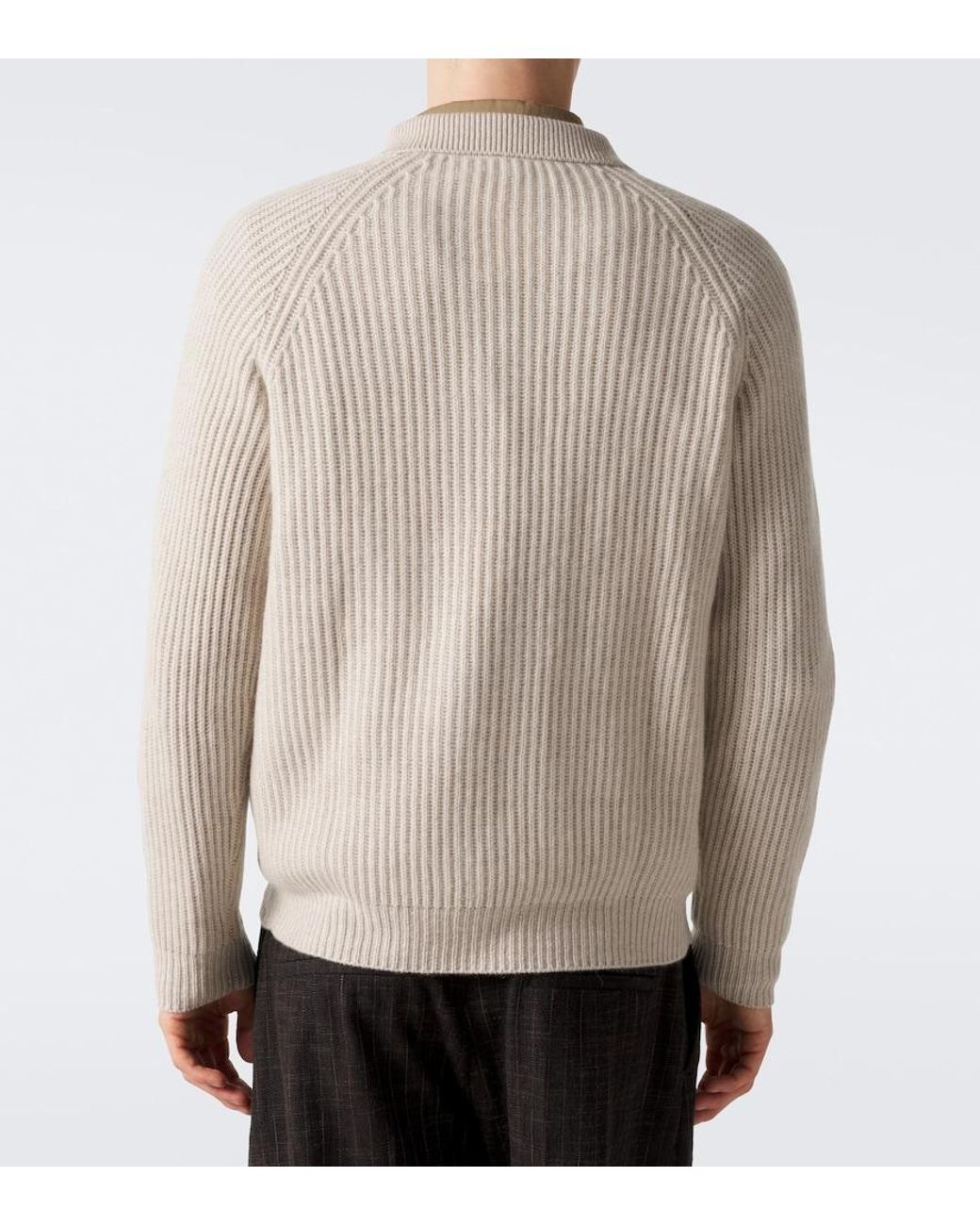arch4 White Mr Darius Cashmere Polo Sweater for men