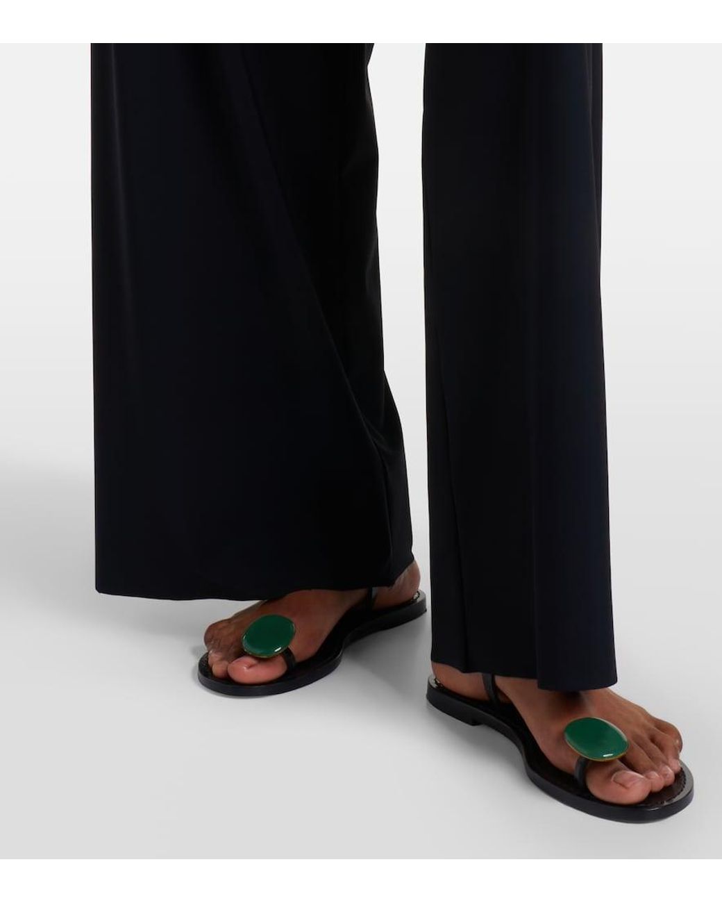 Karla Colletto Blue Basics Wide-Leg Pants
