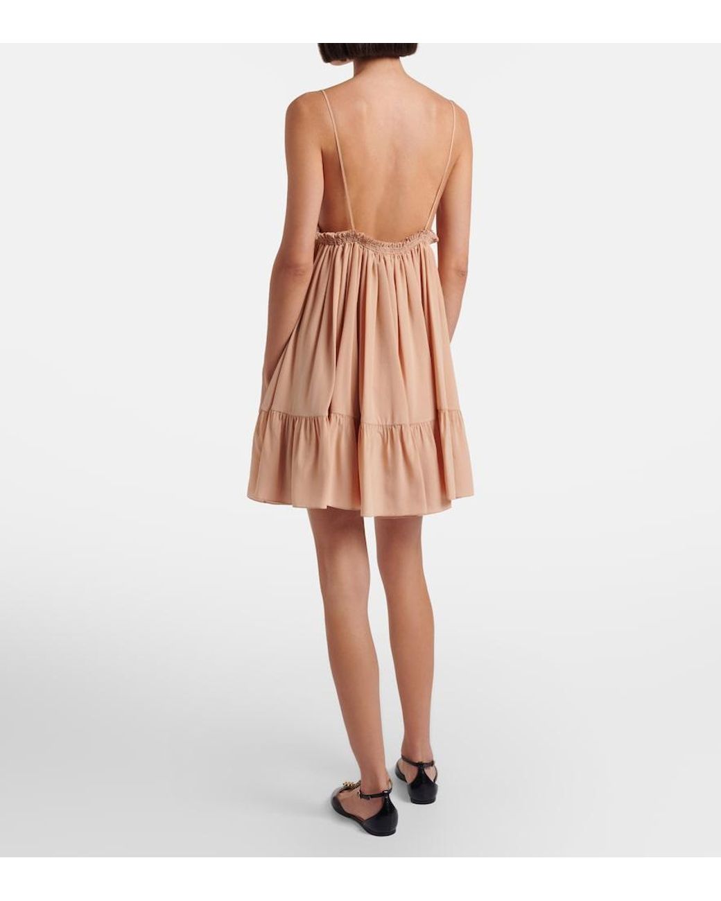 Chloé Pink Silk Crepe Minidress