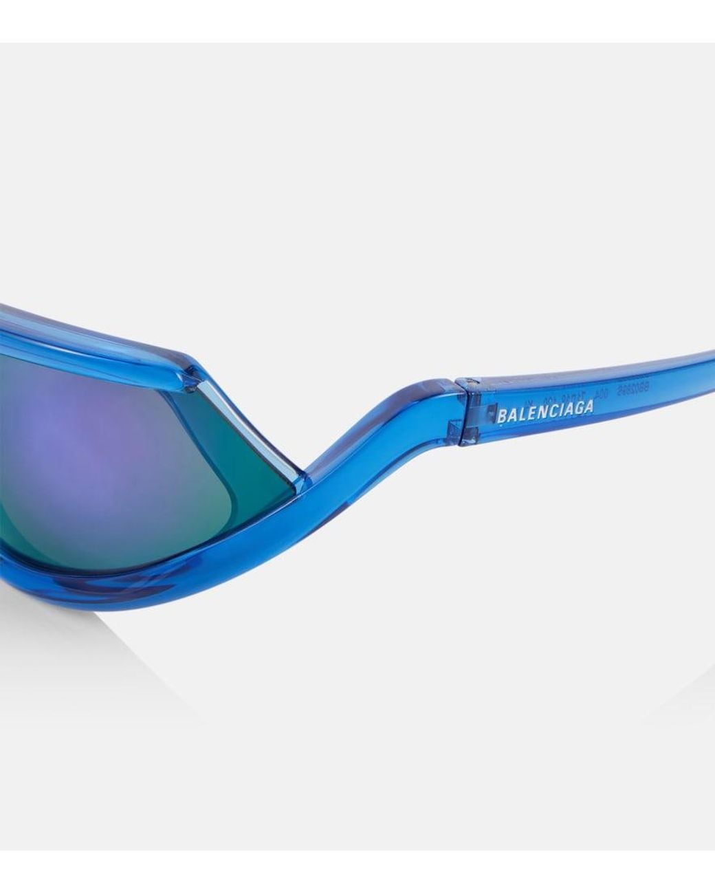 Balenciaga Blue Side Xpander Oval Sunglasses