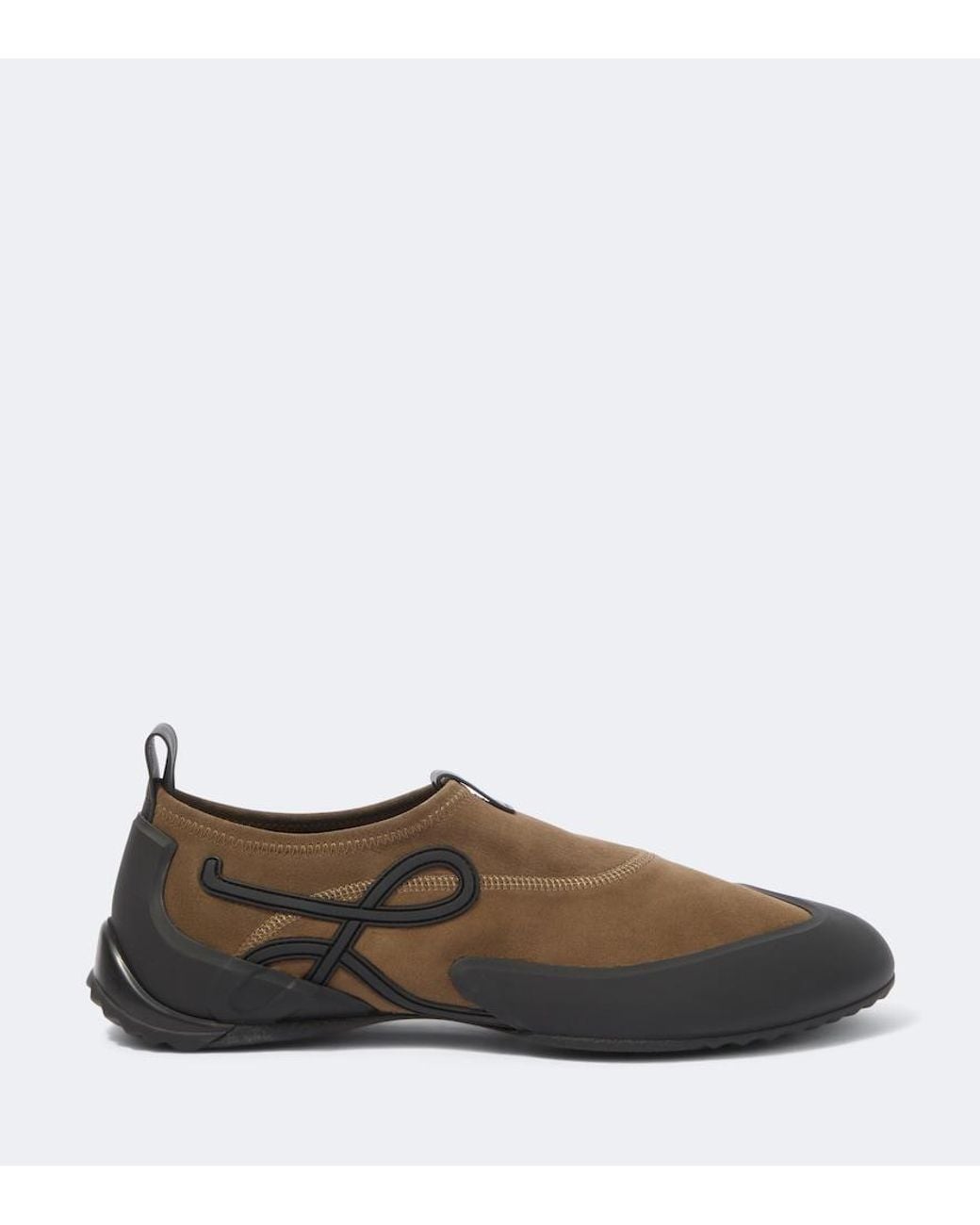 Loewe Brown Grip Aqua Suede Slip-On Shoes for men