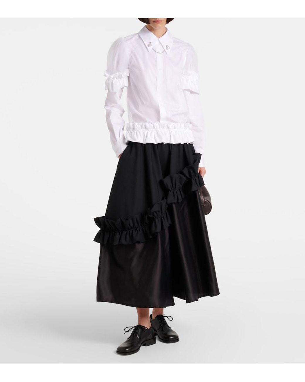 Noir Kei Ninomiya White Sheer Tulle Top