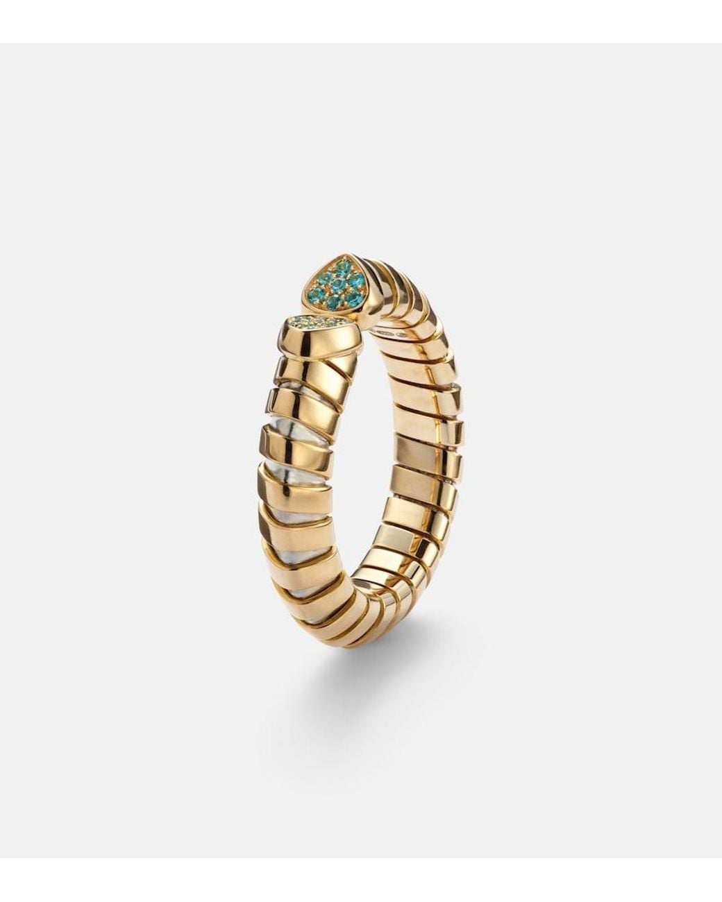 Marina B White Trisolina 18Kt Ring With Tourmalines