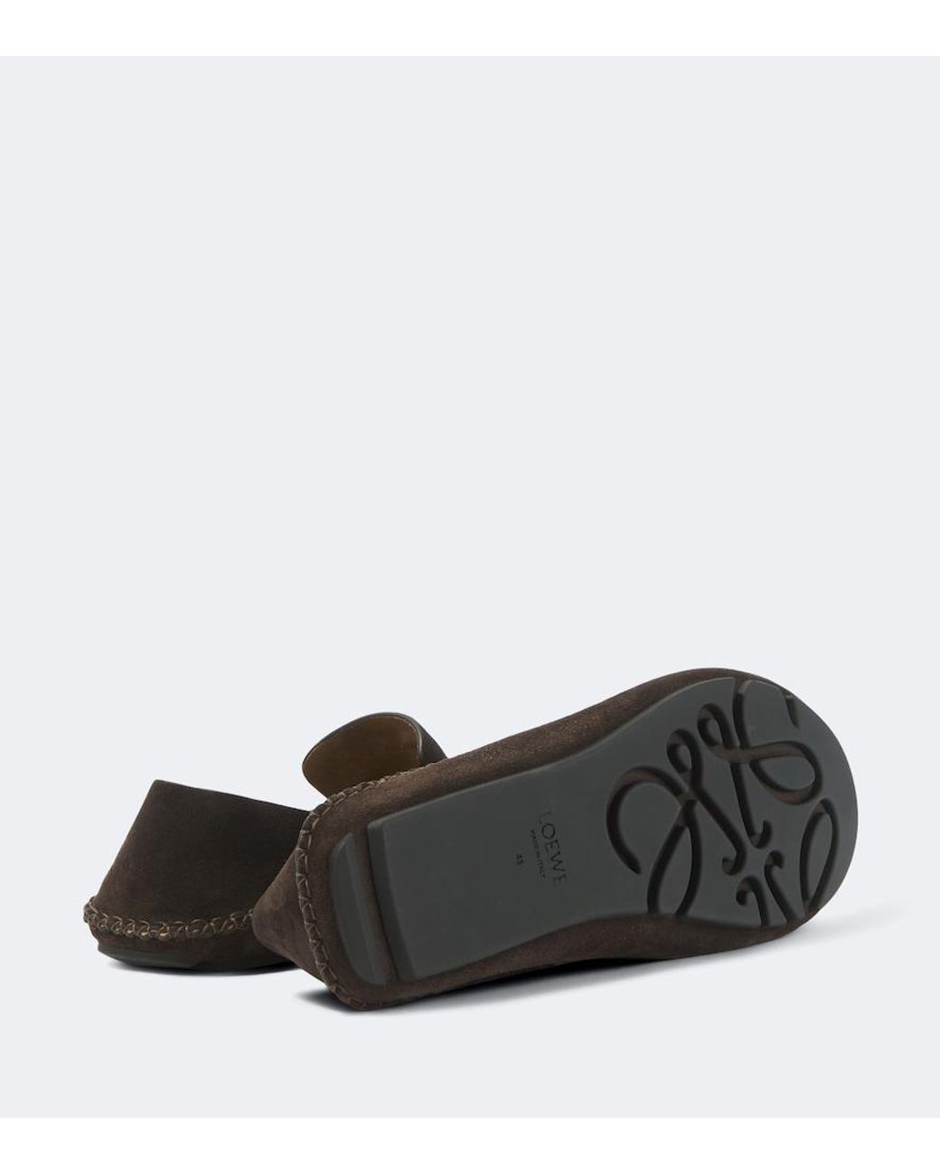Loewe Brown Rambla Suede Loafers for men