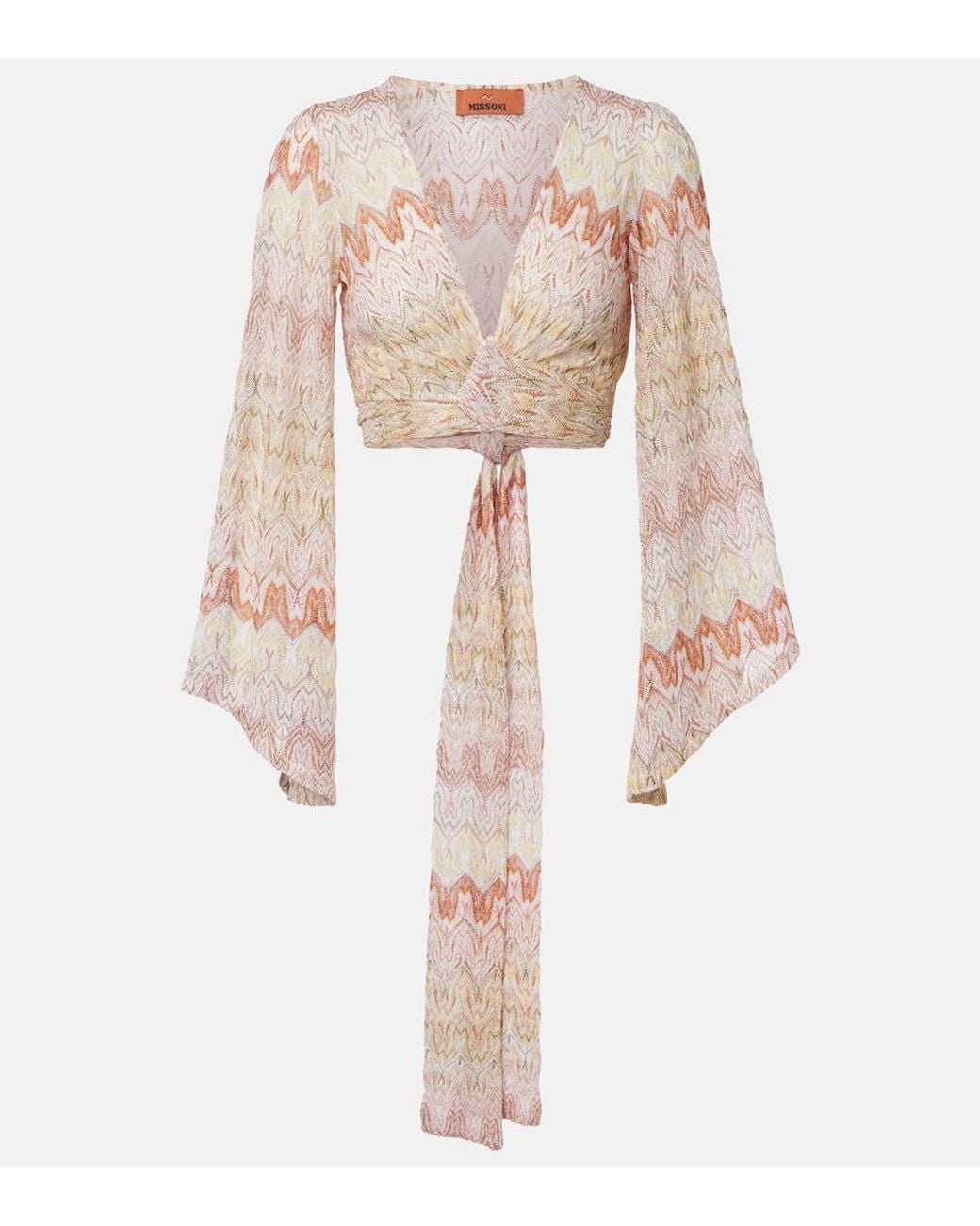 Missoni Natural Lame Crop Top