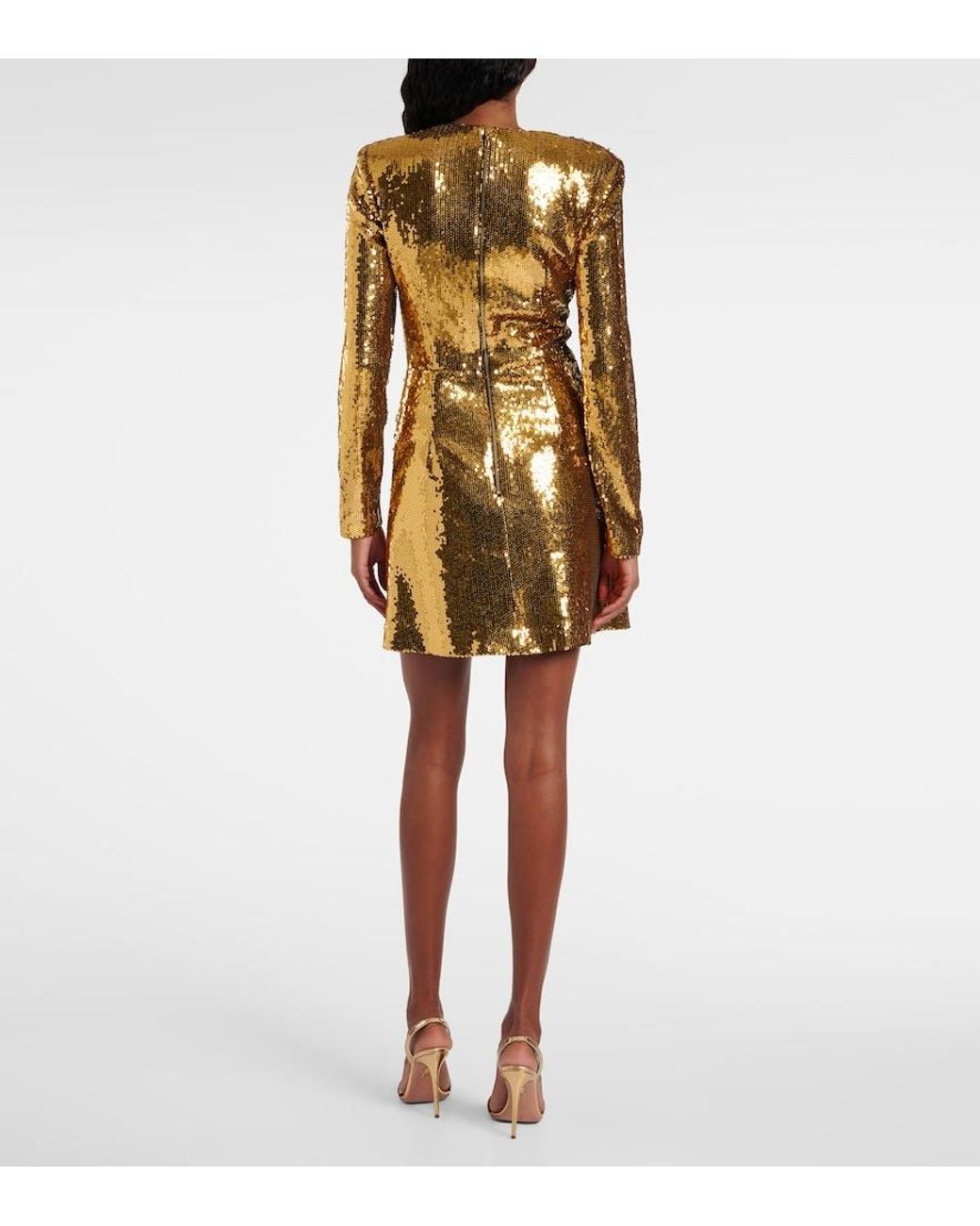 Rebecca Vallance Brown Gloria Floral-Applique Sequined Minidress