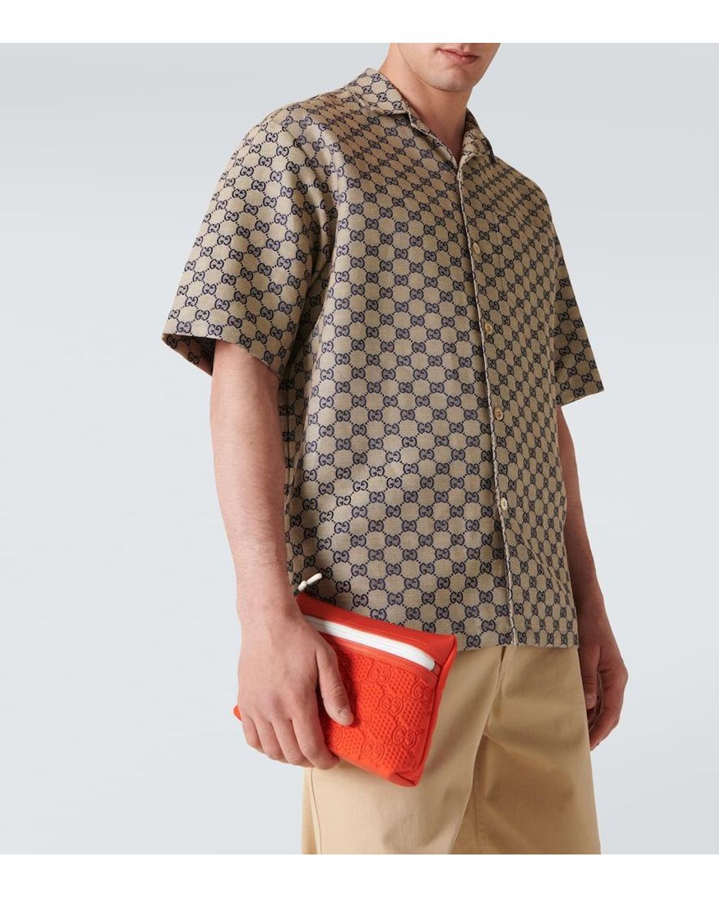 【GUCCI】GG Scuba Small Pouch ORANGE Gucci Small GG Scuba pouch Gucci