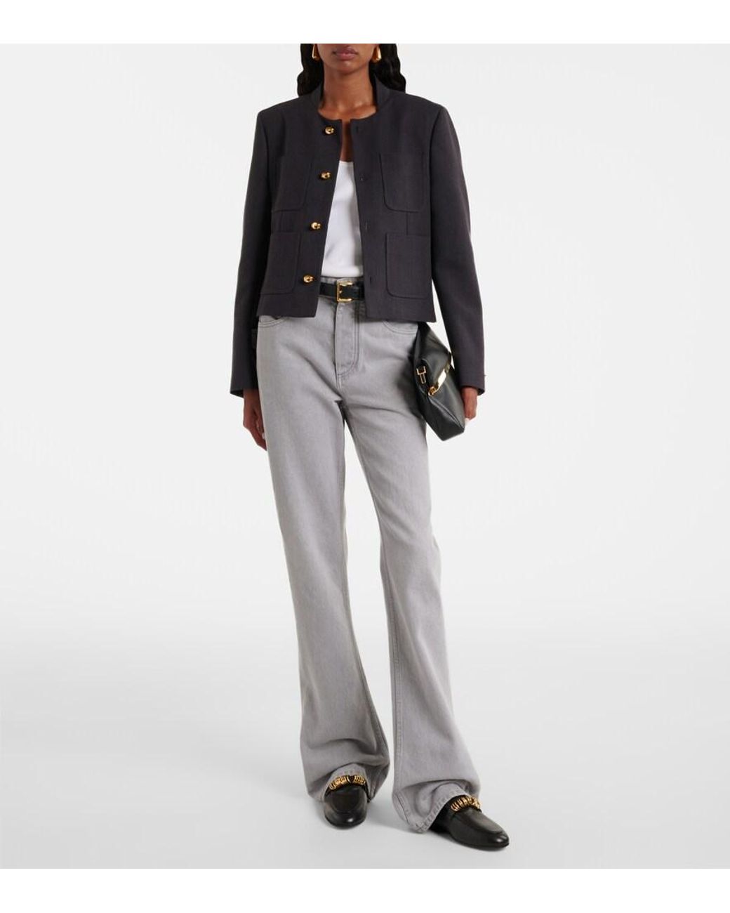 Tod's Black Embellished Leather Loafers