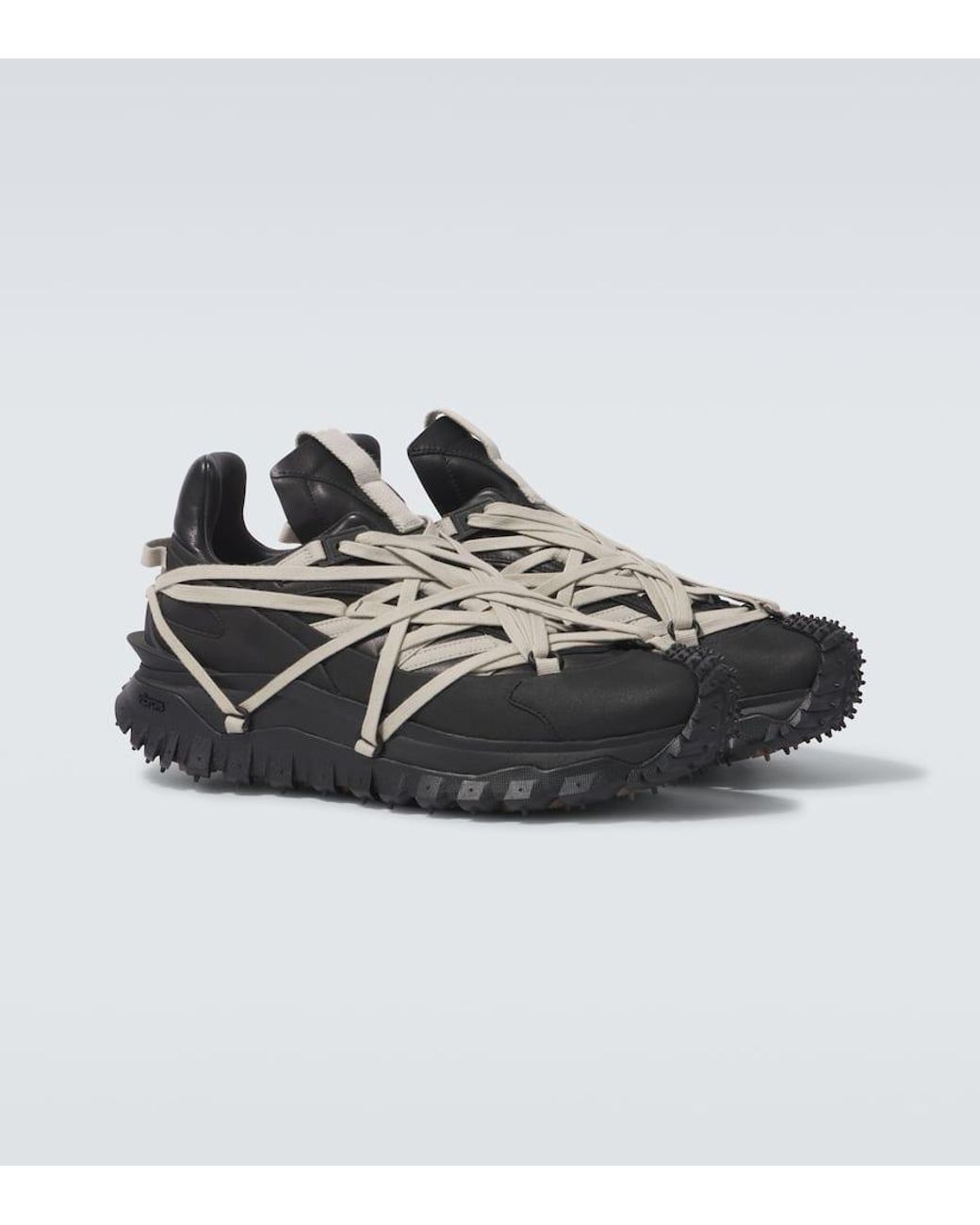 Moncler Genius X Rick Owens Trailgrip Megalace Sneakers in Black