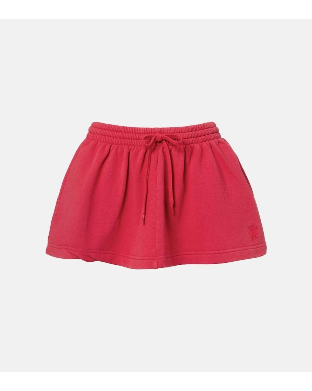 Balenciaga Red Cotton Miniskirt