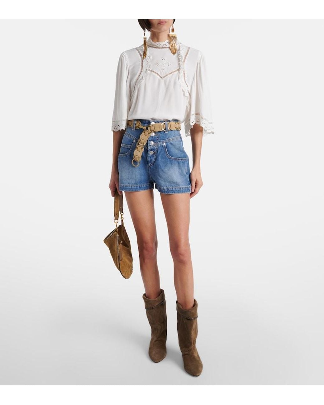 Isabel Marant Blue Denim Shorts